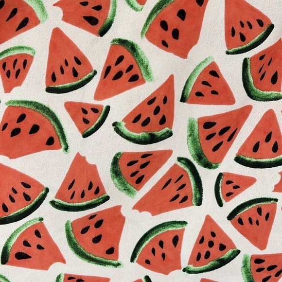 Anthropologie Maeve Women’s Picnic Days Watermelon Blouse Top Size 6 Cap Sleeve - Picture 7 of 9